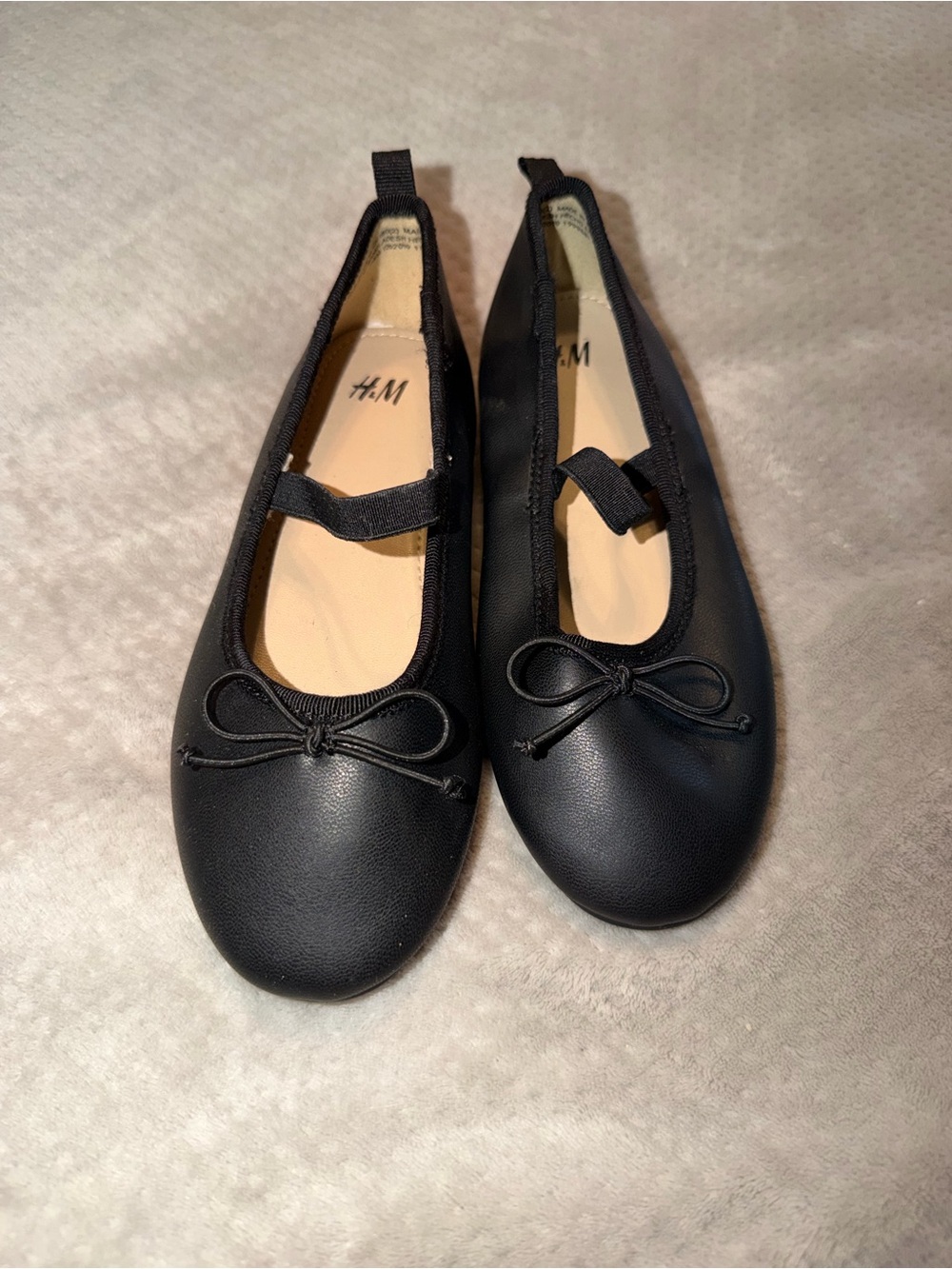H&M Girls Black Mary Jane Ballet Flats with Bow size 12